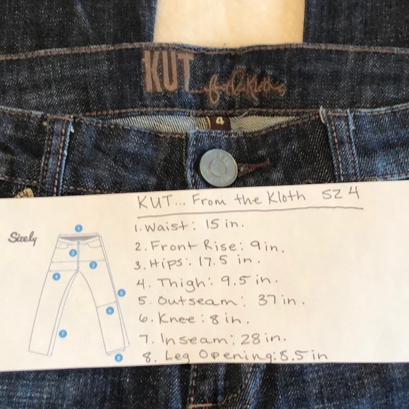 KUT from the kloth Dark Jeans Size 4 - Picture 8 of 8
